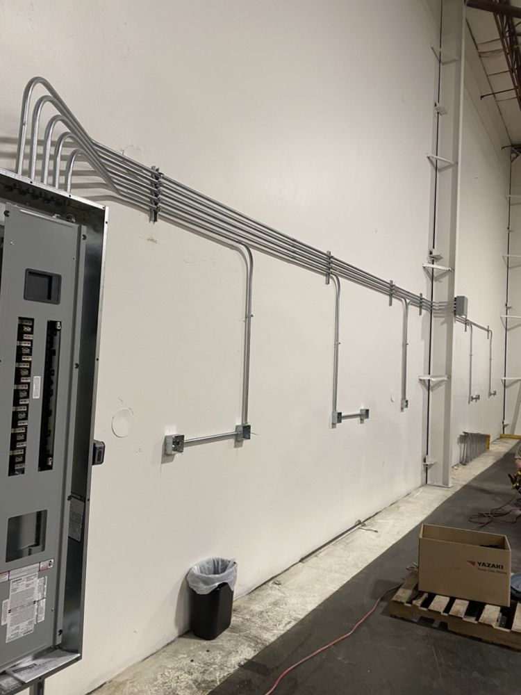 Commercial electrical panel and conduit work